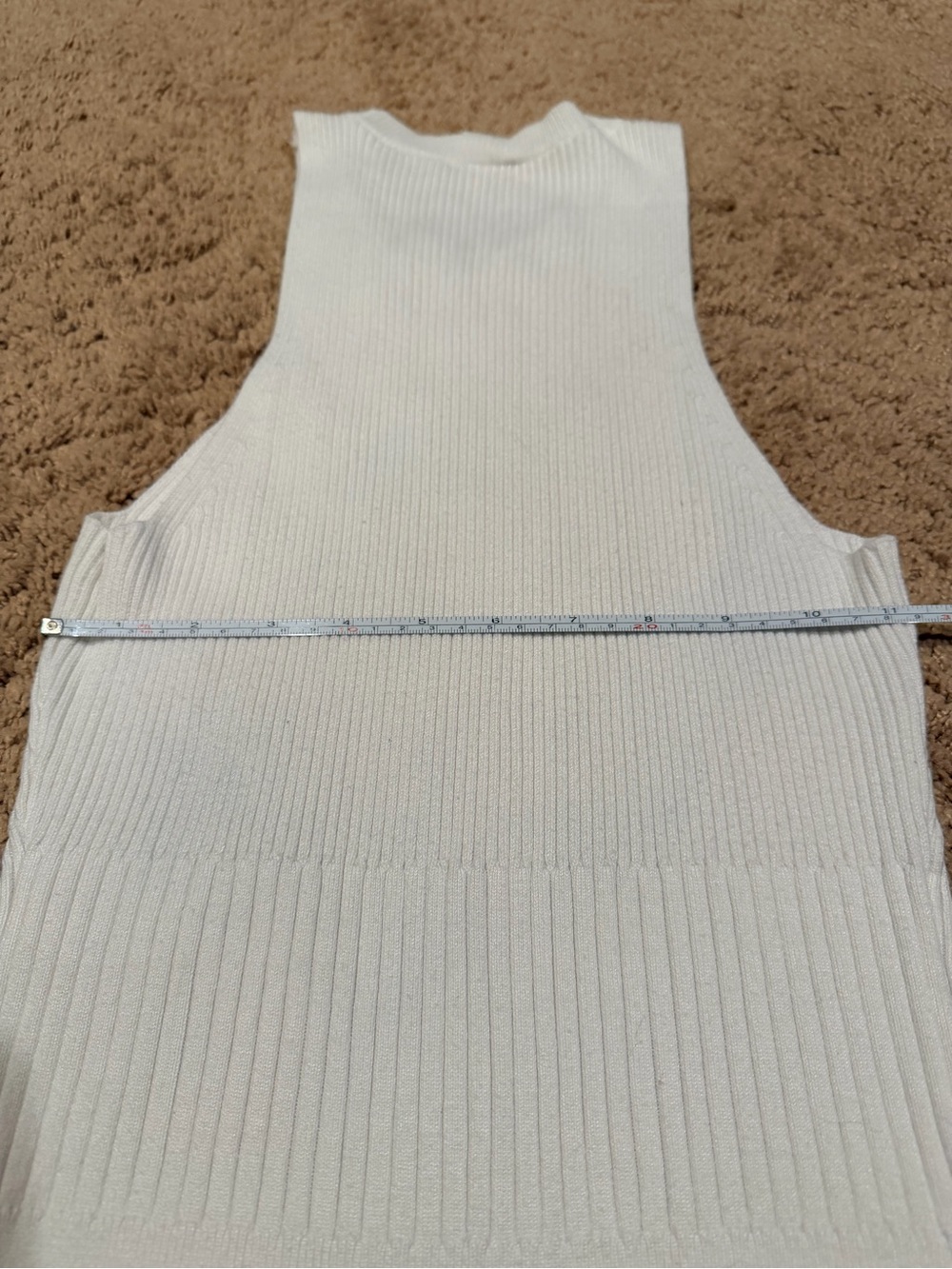 Abercrombie White Ribbed Sweater Tank Top - Picture 4 of 5